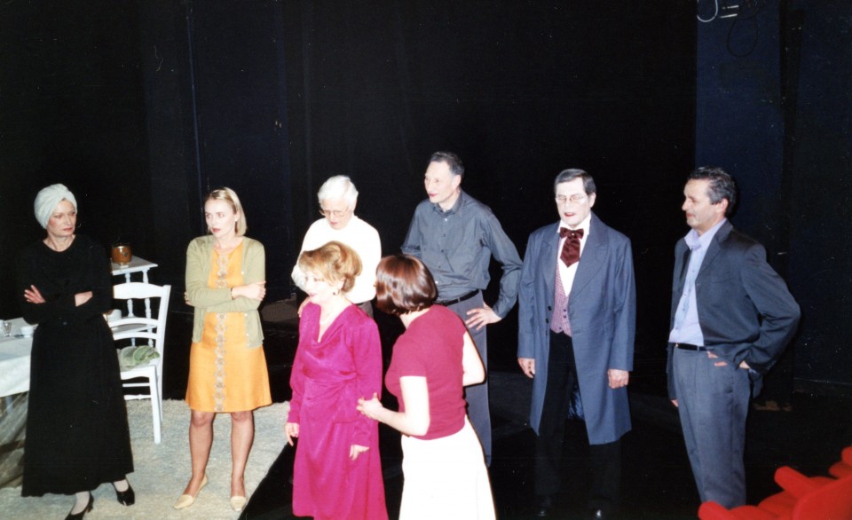 Dernier filage au théâtre : F. GAUFFRE, F. DESBONNETS, L. VERNIER devant M. FLIZET, JC. PERRIER, D. MARTY & P. OUDOT